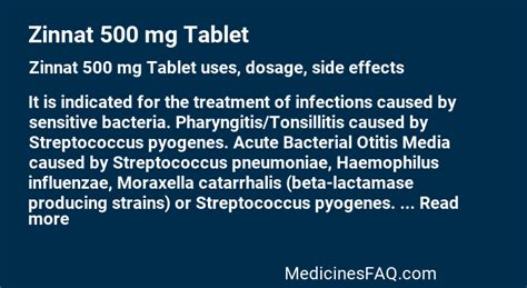 Zinnat: Uses, Dosage, Side Effects, FAQ .